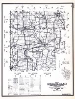 Marquette County, Wisconsin State Atlas 1956 Highway Maps